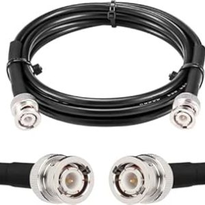Generic 1M Black RG59 Coaxial 6G-SDI BNC Male to BNC Male Video Cable for Broadcasting, Video Production, CCTV, AV Systems